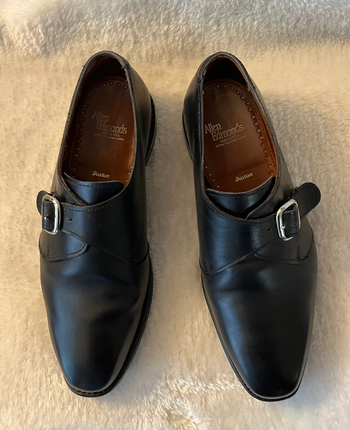 Allen Edmonds Boston Strap Shoes Leather Size 9.5 - photo 3