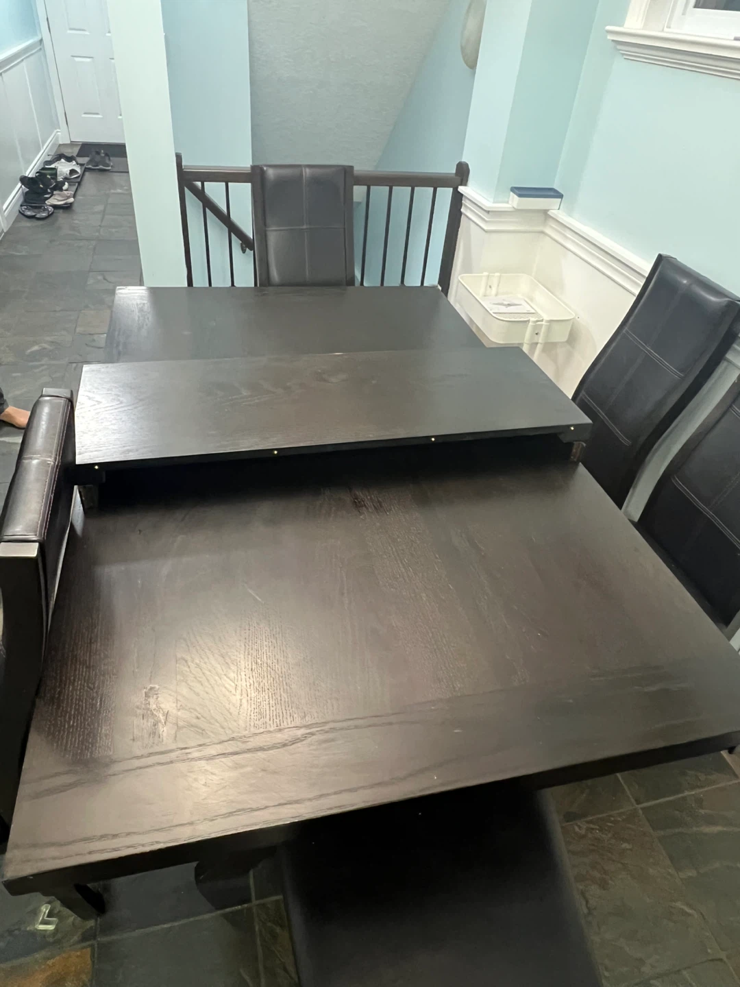 Dark Brown extendable Dining Table and 6 Chairs - photo 5