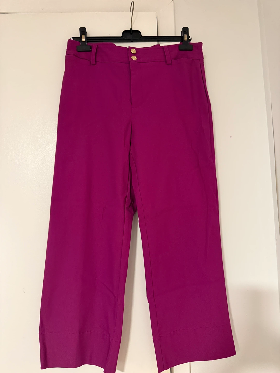 Chico's Magenta Wide Leg Cropped Pants Size 1.5