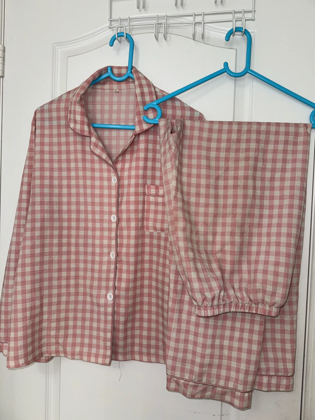 Pink Gingham Pajama Set - photo 2