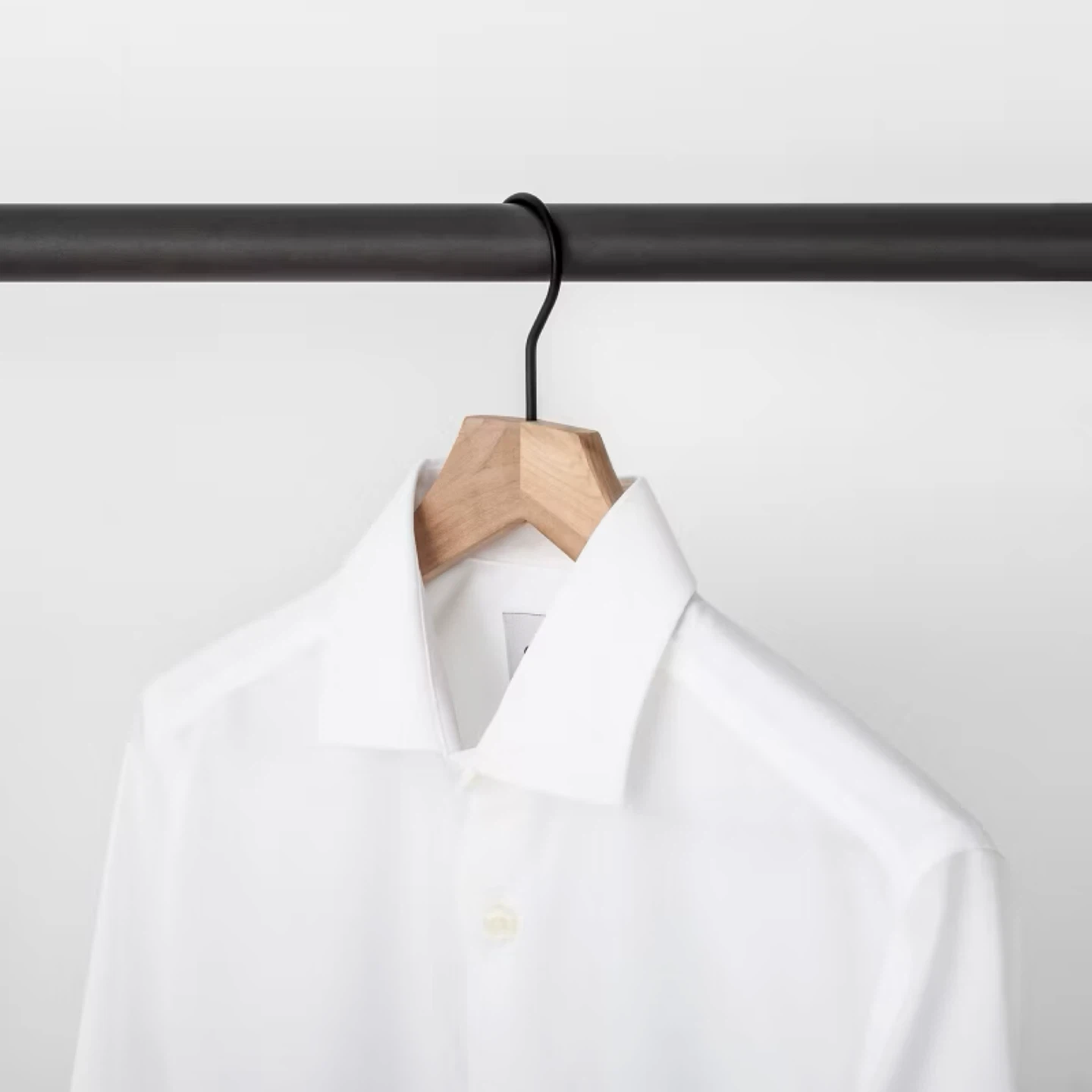 6 Natural Wooden Non Slip Suit Hangers