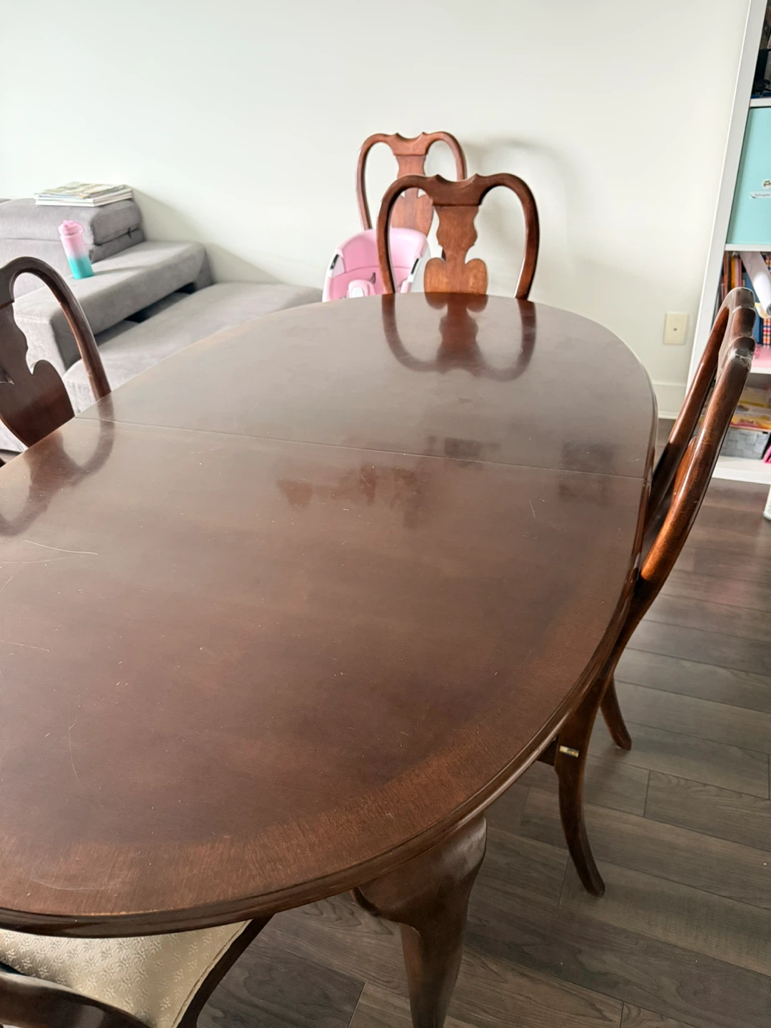 Oval Dining Table Set with 4 Chairs