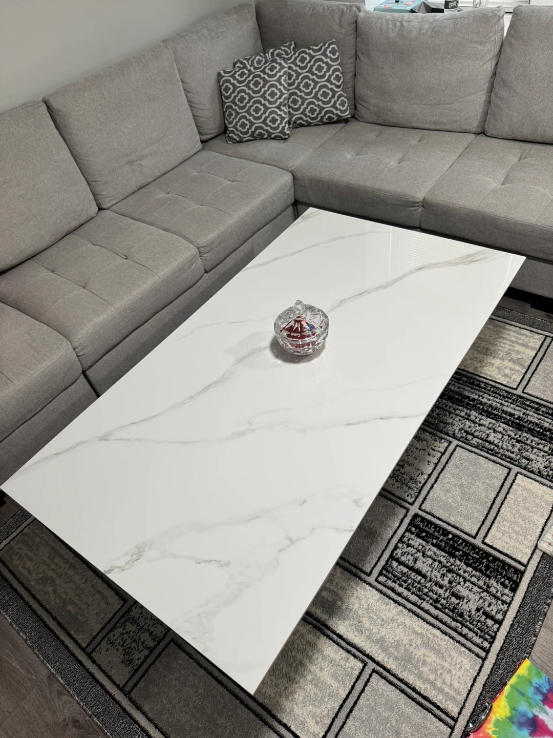 White Marble Coffee Table only had for 7 months