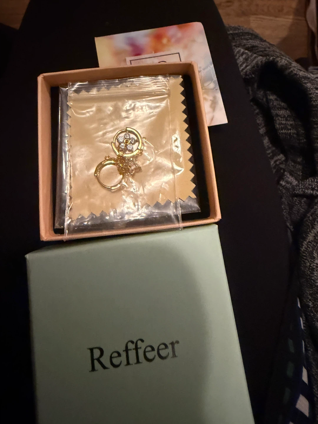 Reffeer GoldFilled Flower Drop Hoop Earrings - photo 2