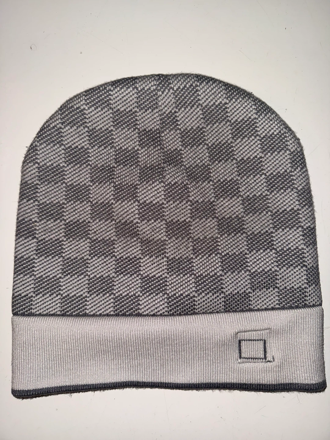 Louis Vuitton Grey Damier Check Knit Beanie Hat - photo 5