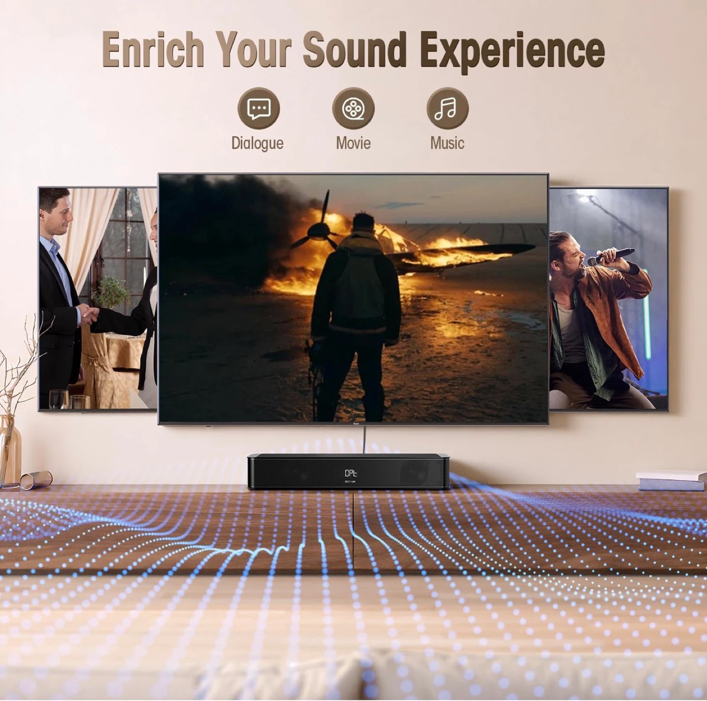 Soundbar with Remote - 100W Peak Power, 2.1 Channel - photo 4