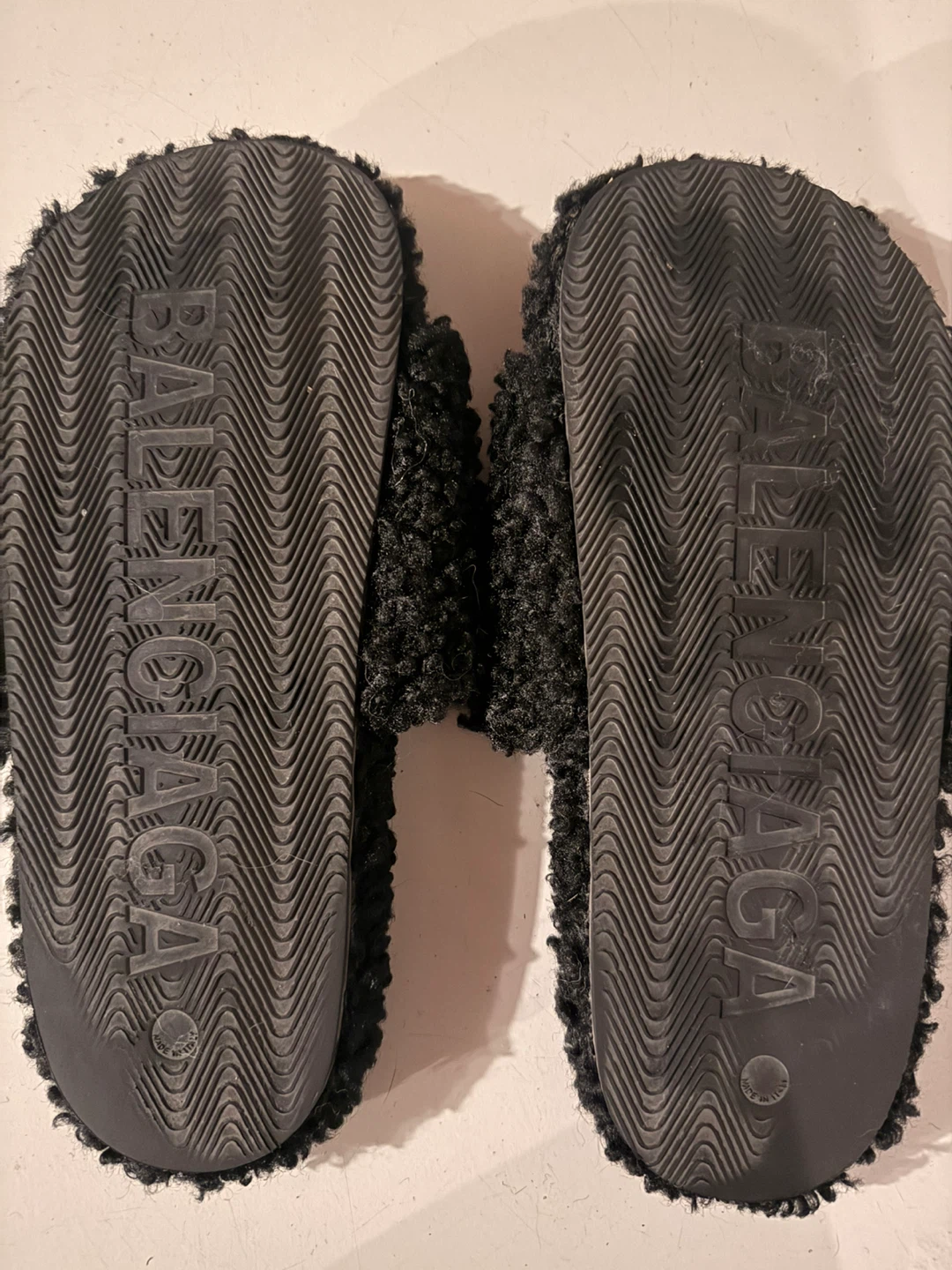 Balenciaga Black Fuzzy Slippers with Dust Bag - photo 3