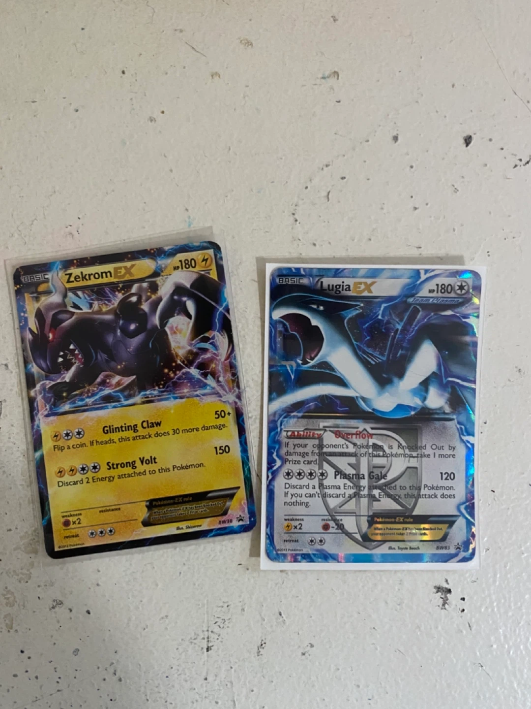 Pokemon Zekrom EX and Lugia EX Trading Cards