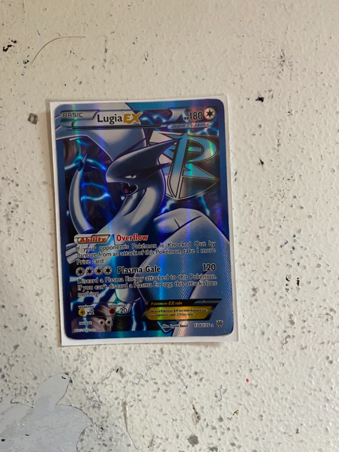 Pokemon Lugia EX 134/135 Team Plasma Card