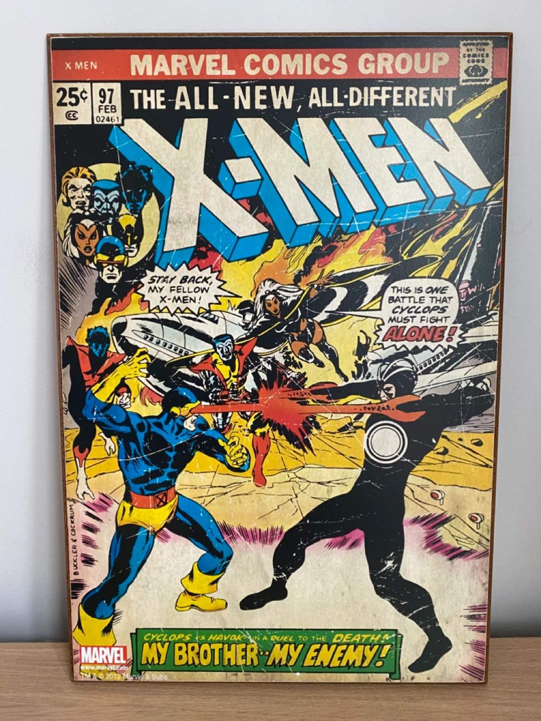 Marvel Comics X-Men Wood Art