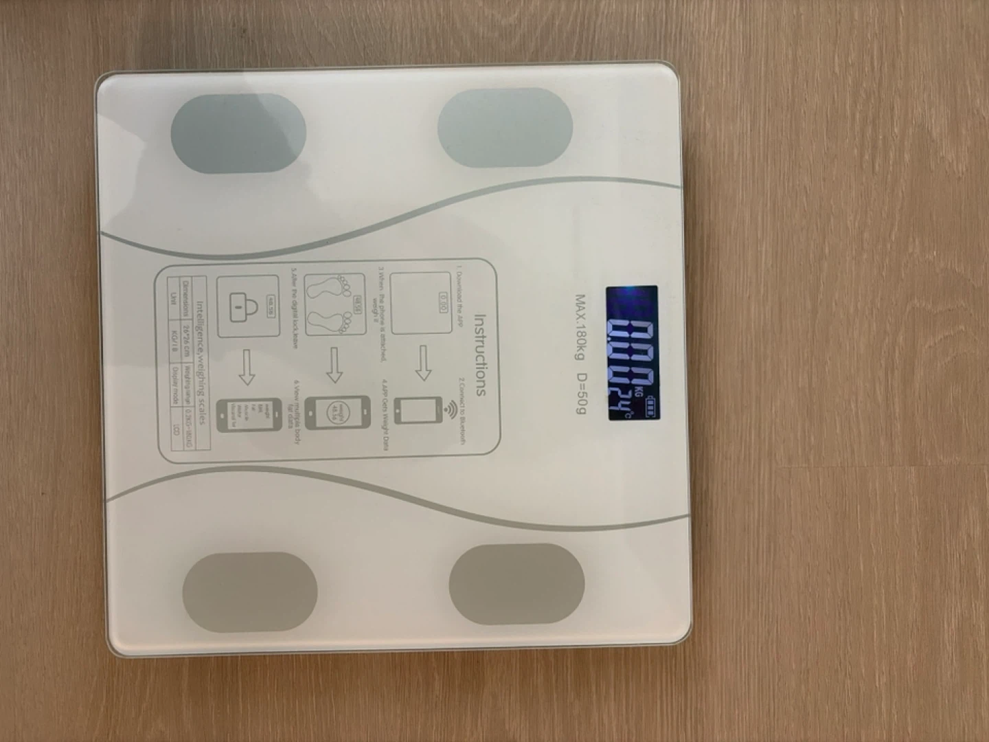Smart Digital Weighing Scale - White - photo 2