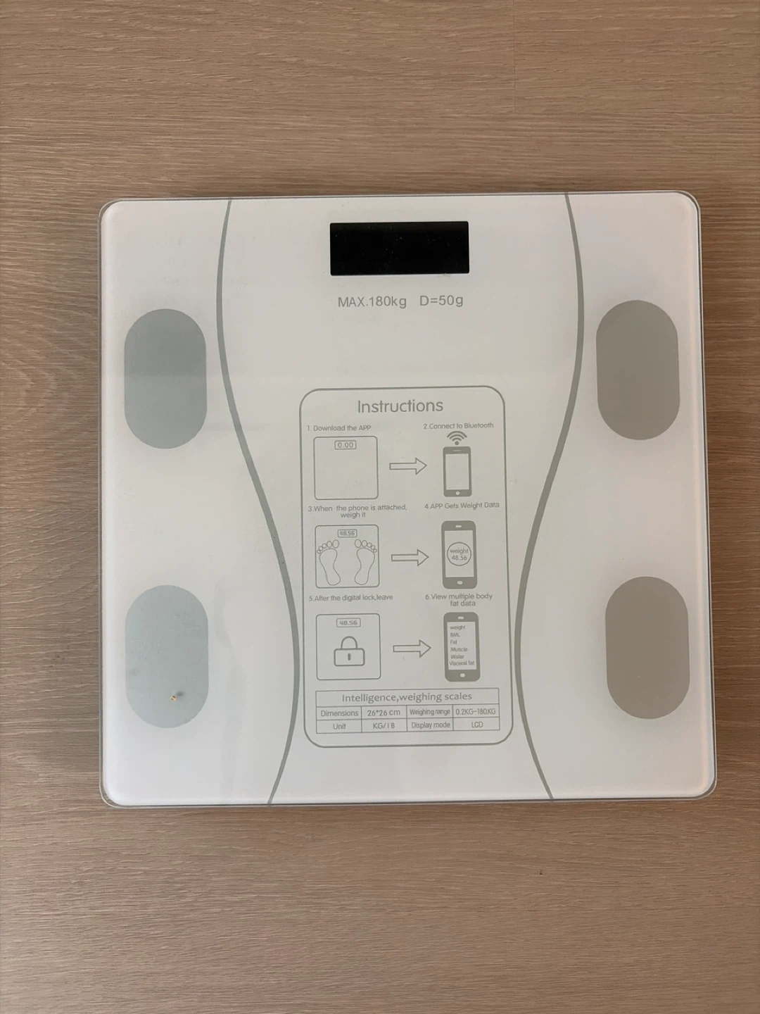 Smart Digital Weighing Scale - White