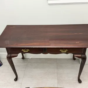 Vintage Solid Mahogany Two Drawer Console Table