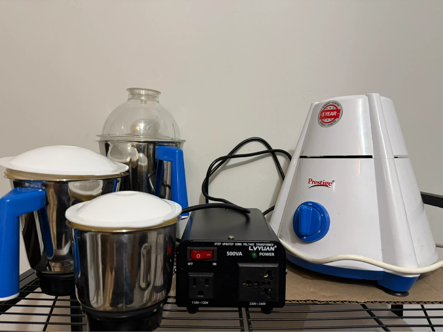 Prestige Mixer Grinder with Lvyuan Voltage Transformer/converter