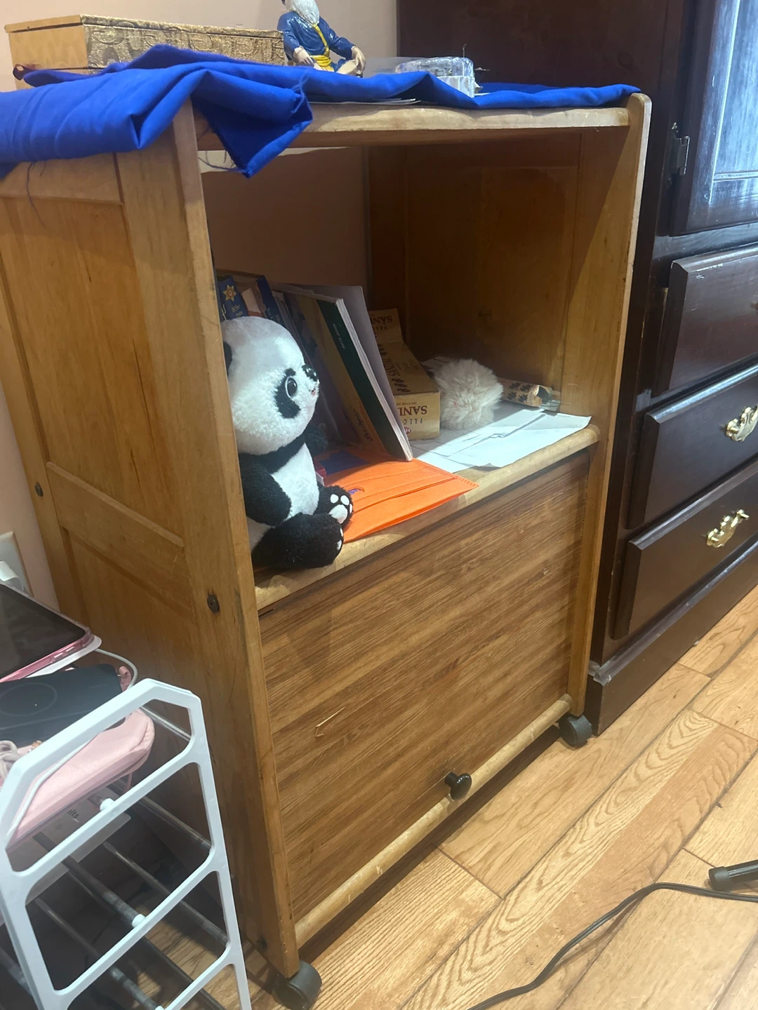 Vintage Wooden Storage Unit with Drawer