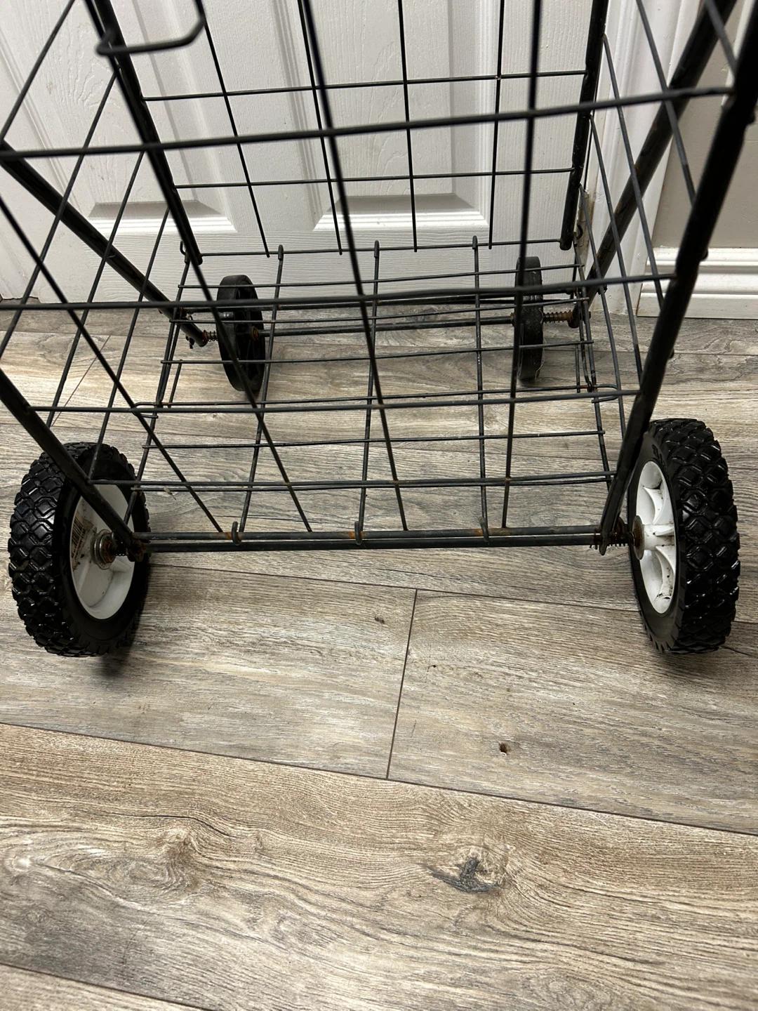 Black Metal Shopping Cart Trolley - photo 4