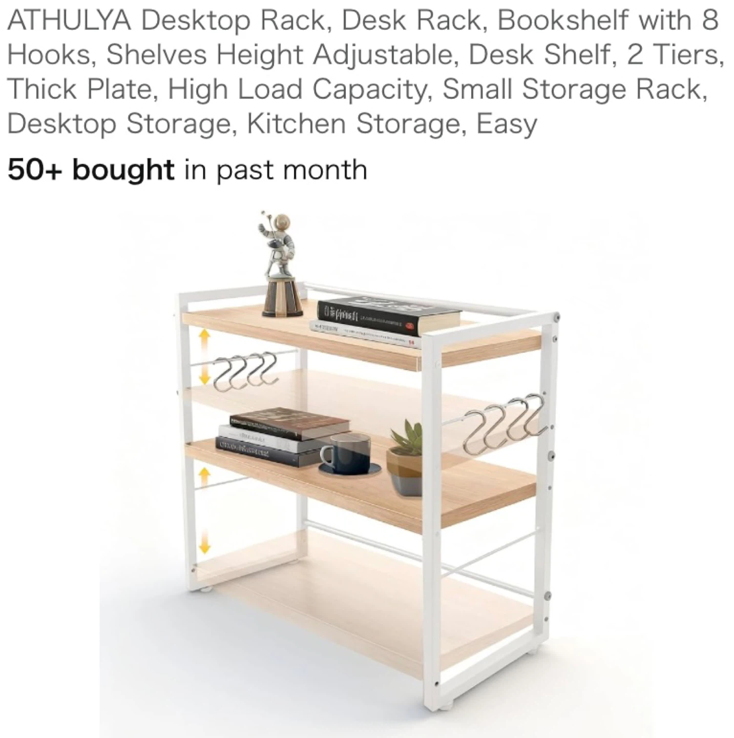 New Adjustable Desktop /Kitchen/Bathroom Storage Shelf