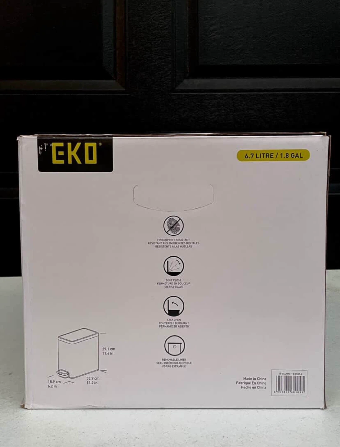 EKO Stainless Steel Pedal Bin - photo 2