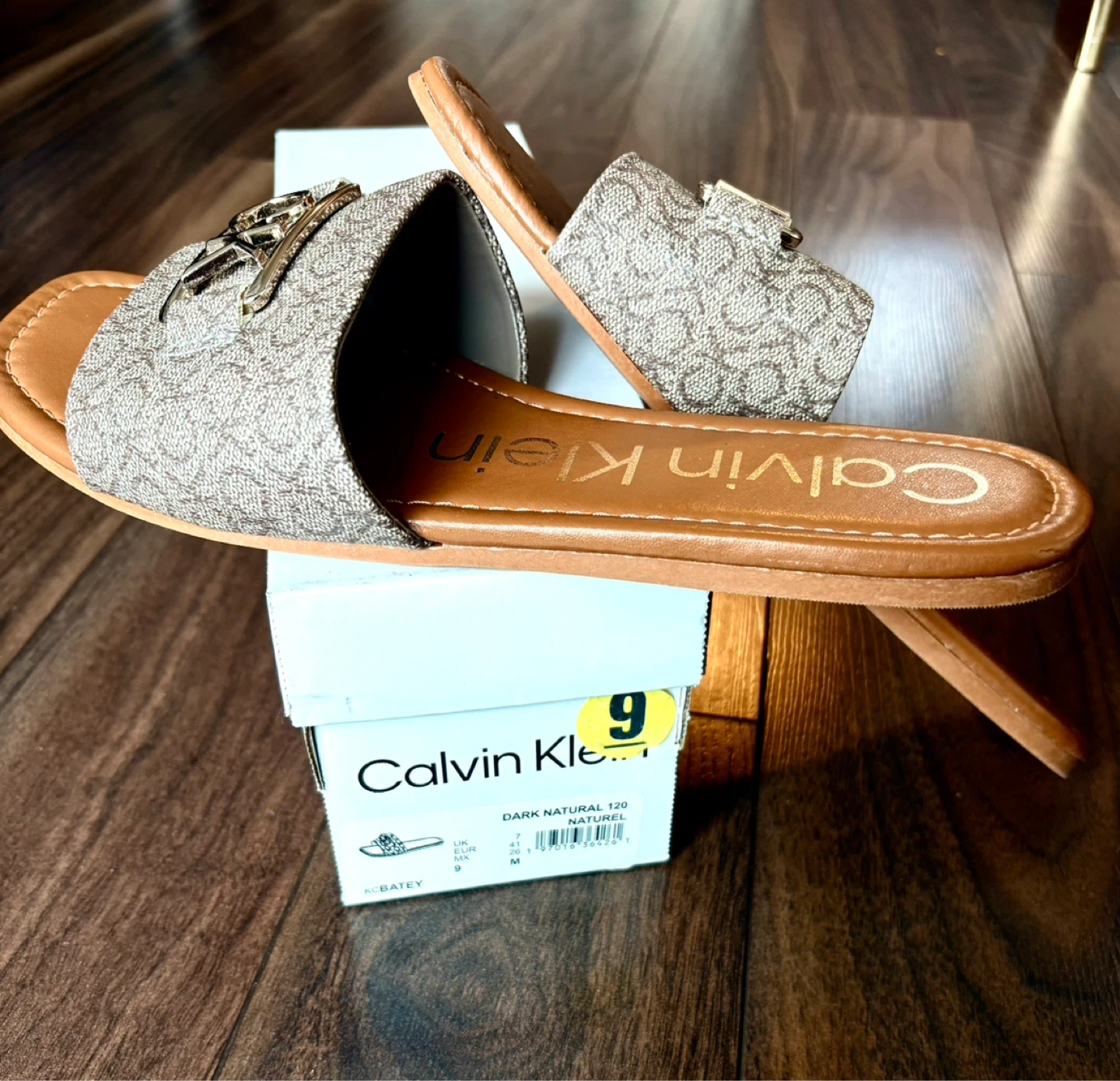 Calvin Klein Women's Monogram Slides Sandals - Size 9M - photo 2