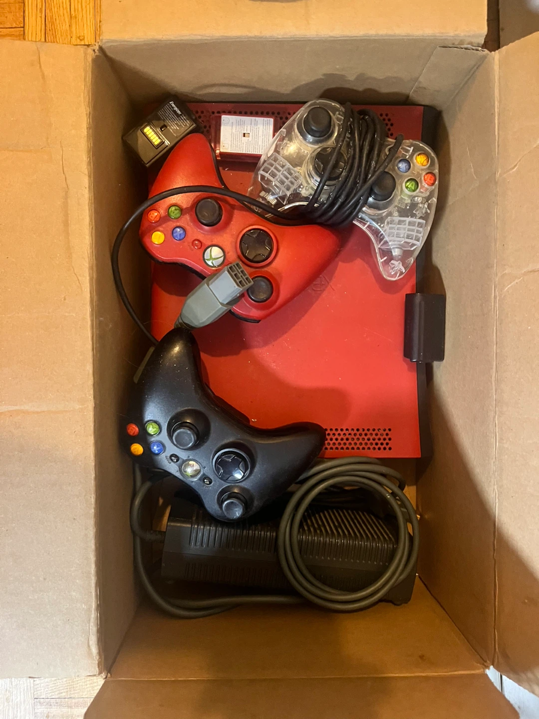 Xbox 360 Console with Controllers and Accessories Sold As Is