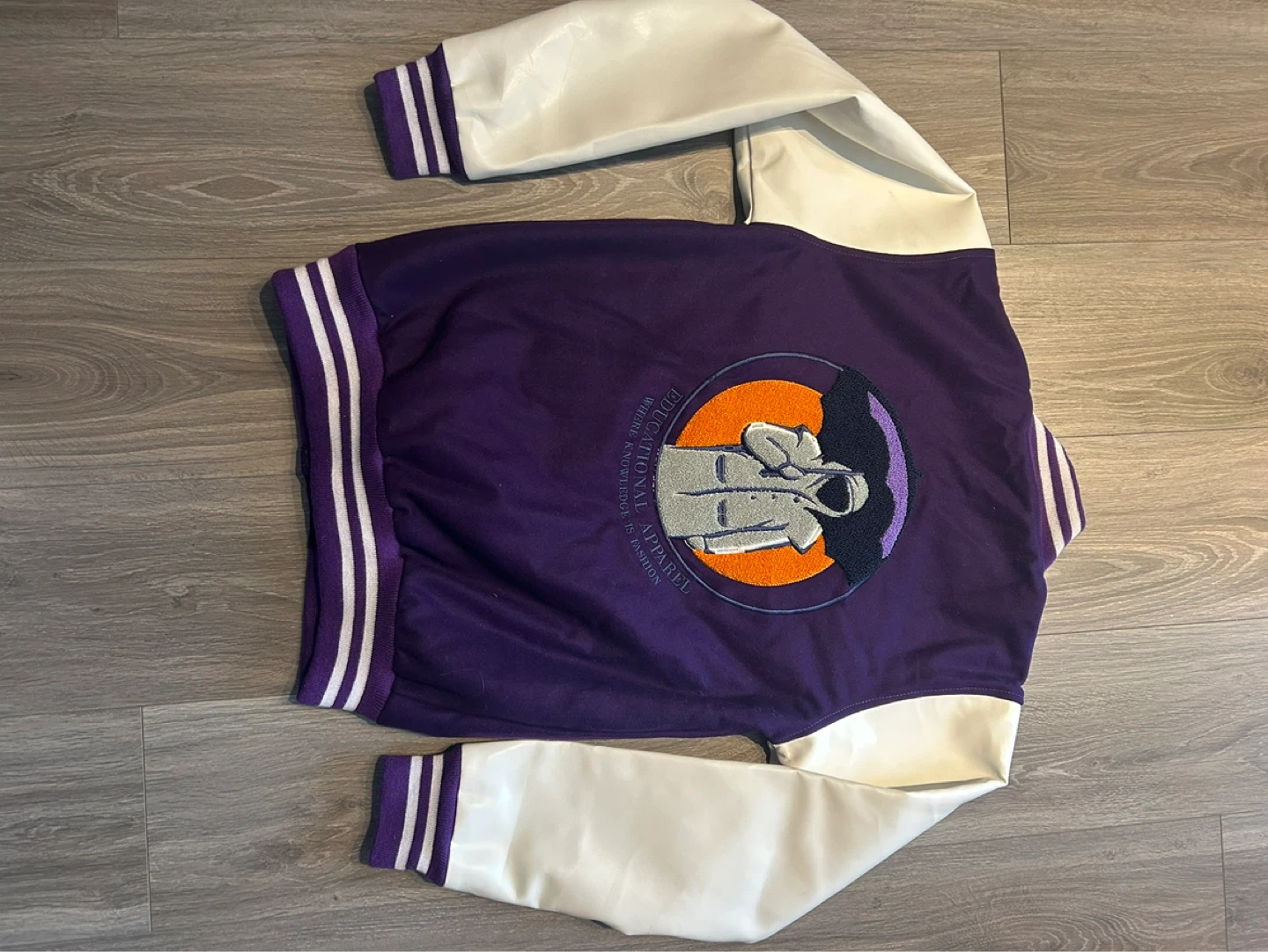 Vintage1985  Varsity Jacket Purple & White