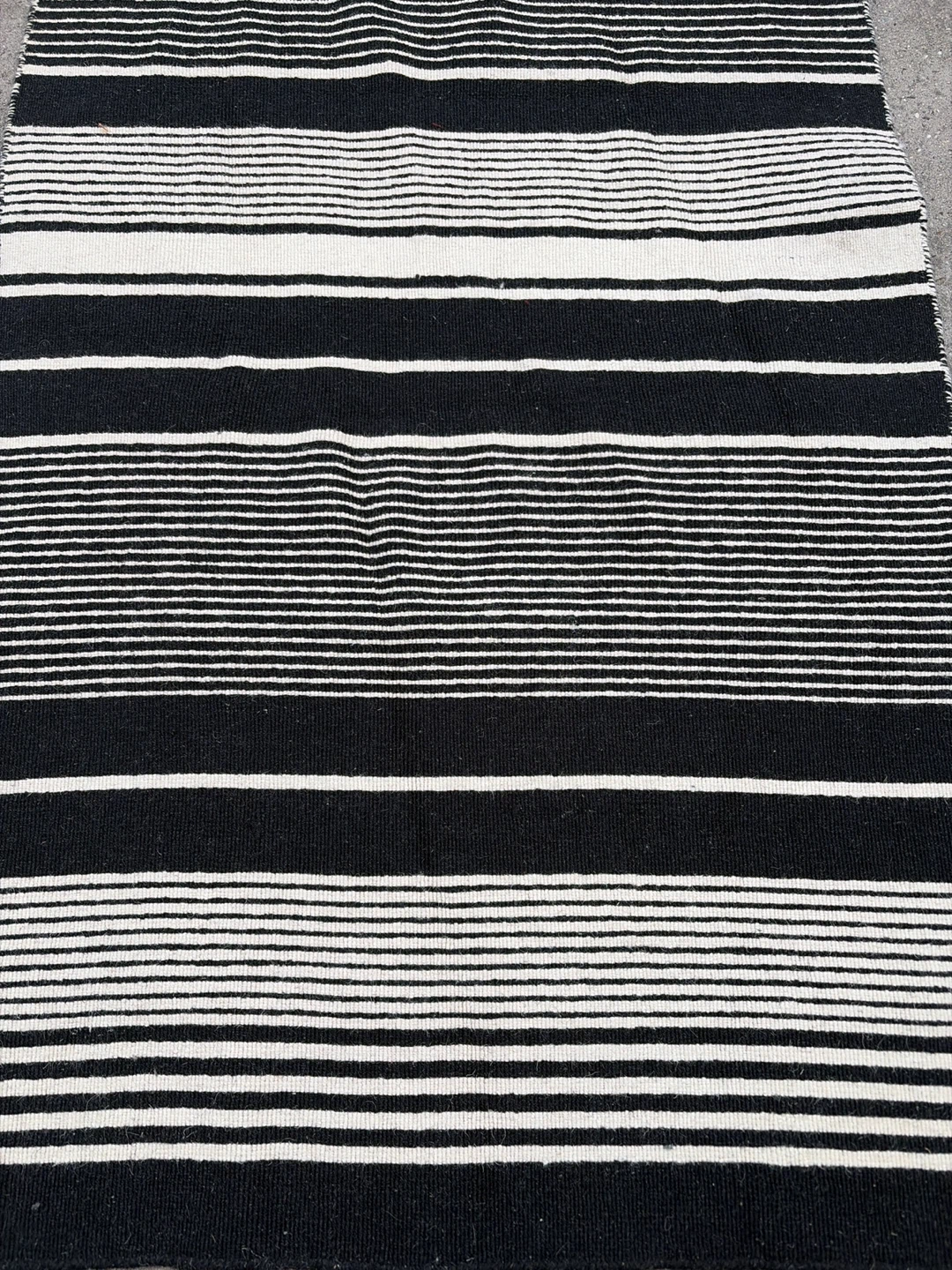 Black and White Striped Rug - photo 2