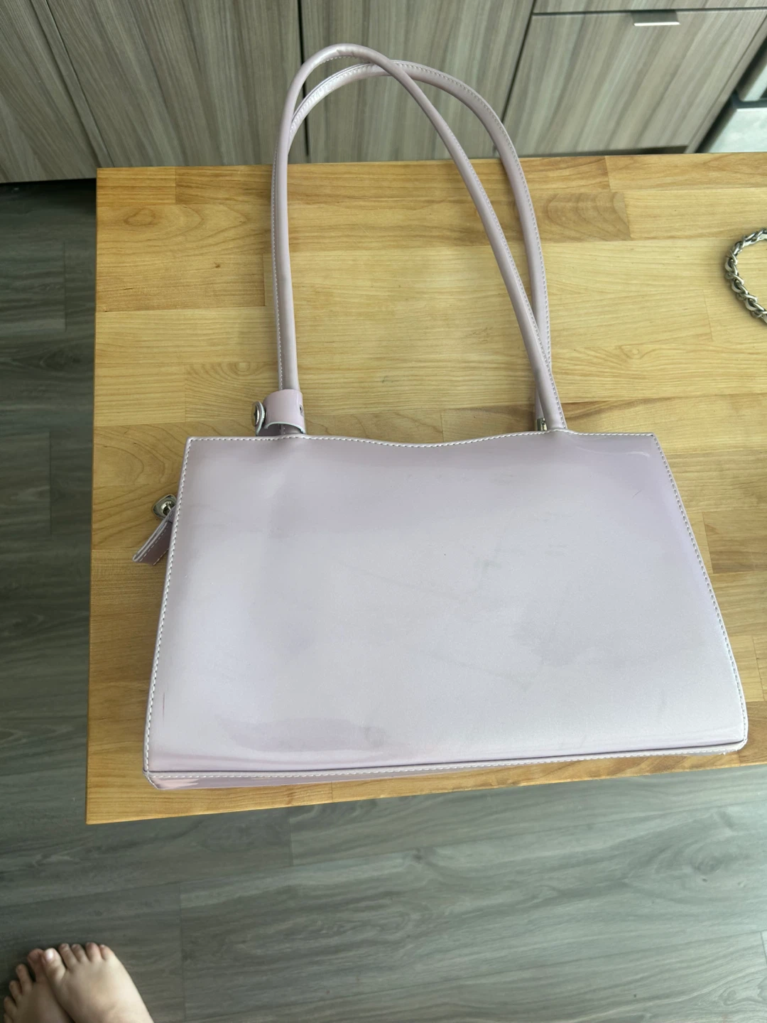 Bleeze Lavender Patent Leather Shoulder Bag - photo 2