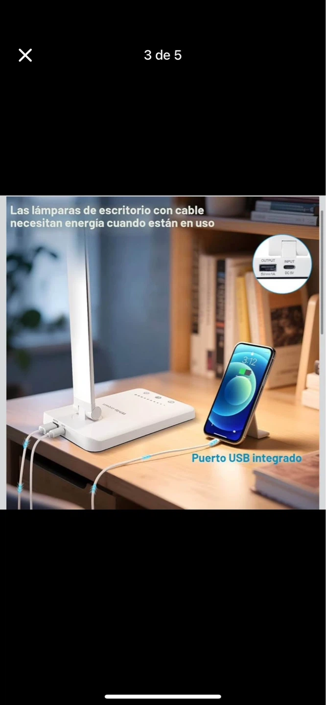 Adjustable LED Desk Lamp with USB Port - photo 3