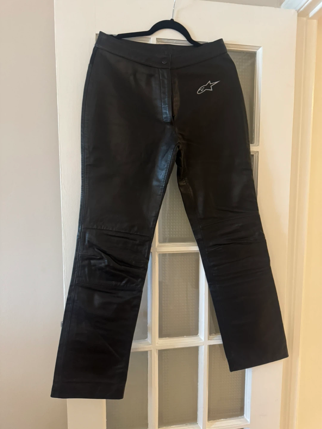 Alpinestars Black Leather Motorcycle Pants - Women's Size 10