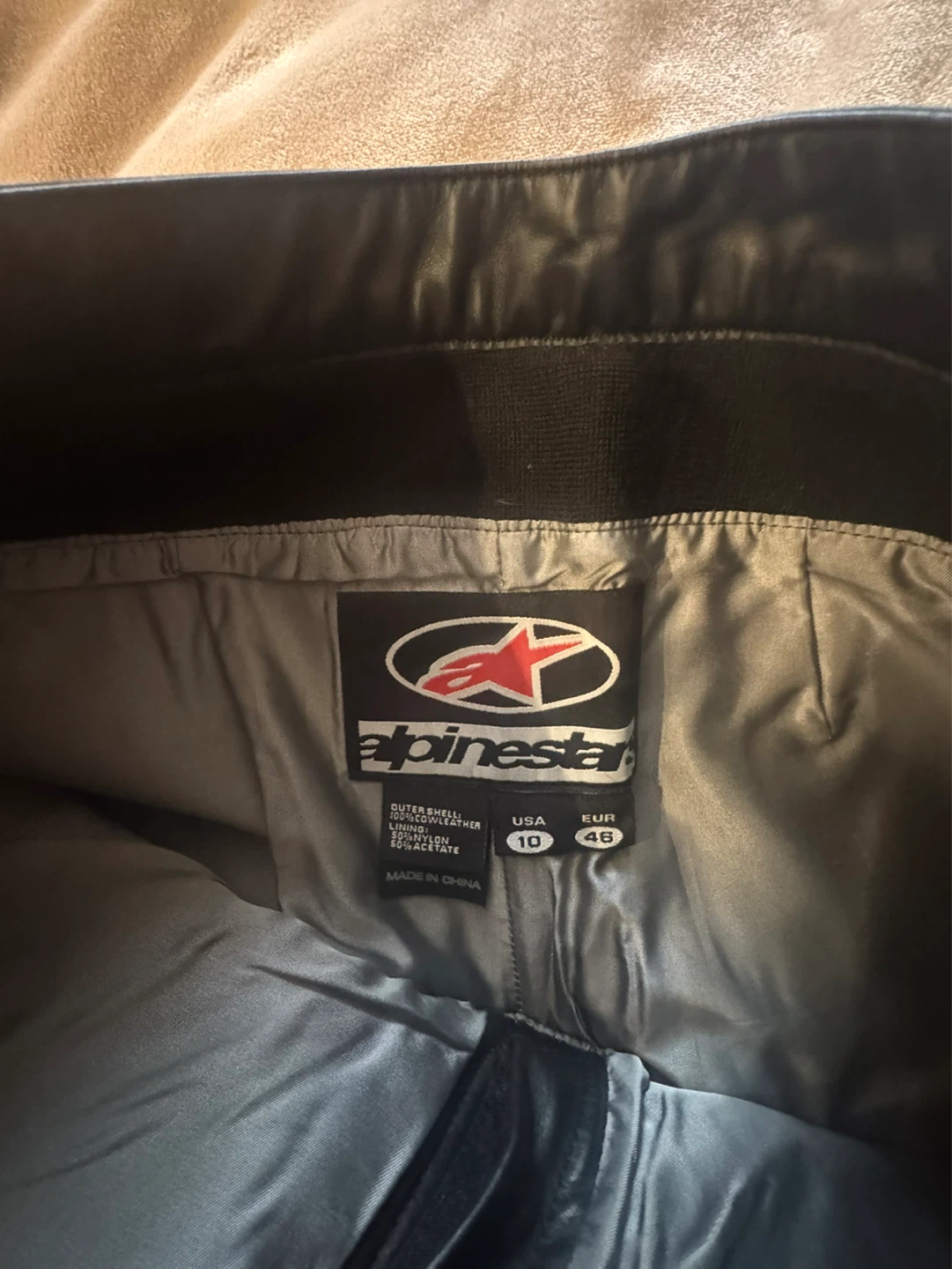 Alpinestars Black Leather Motorcycle Pants - Women's Size 10 - photo 3