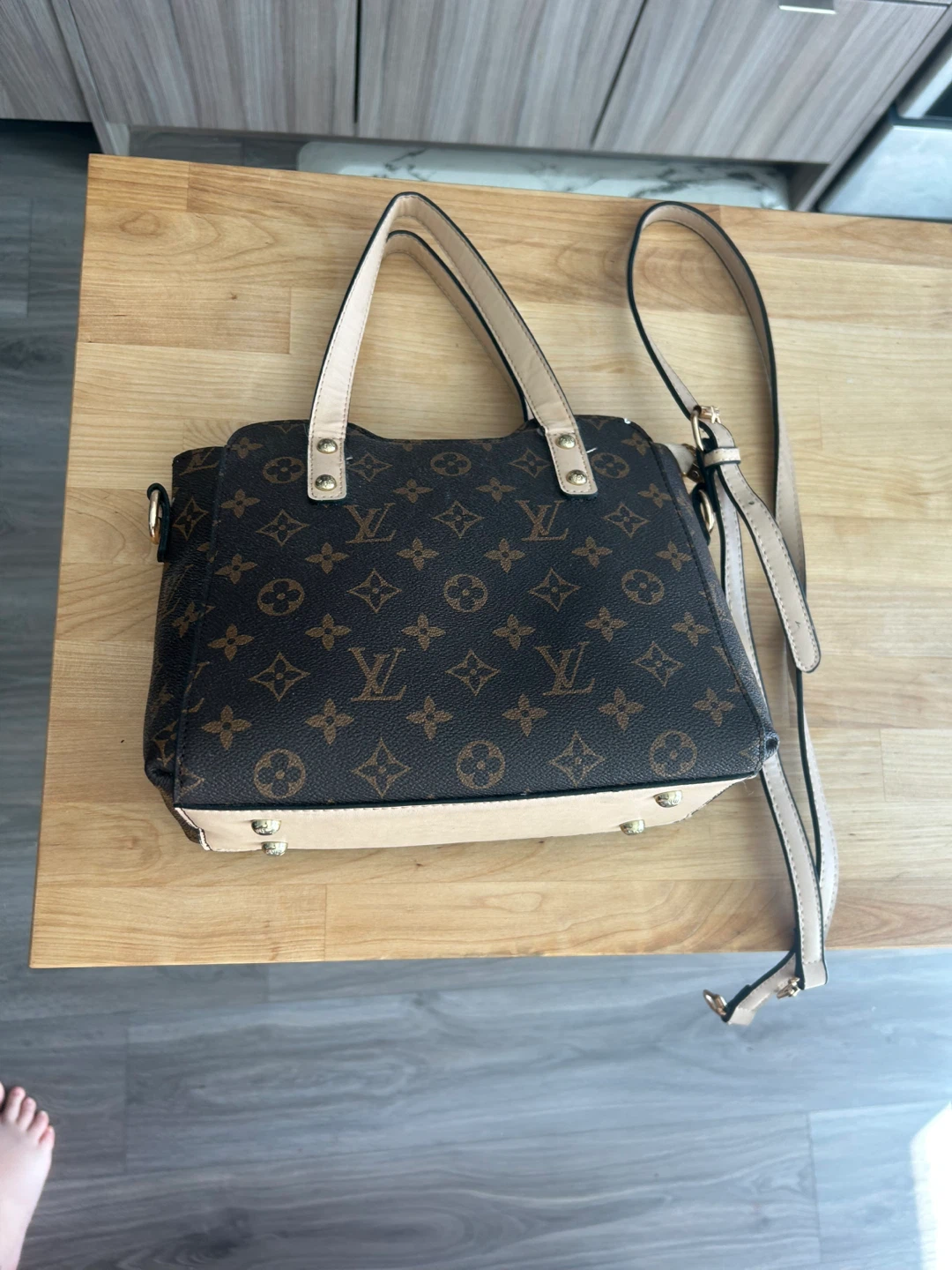Louis Vuitton Inspired Monogram Satchel Handbag