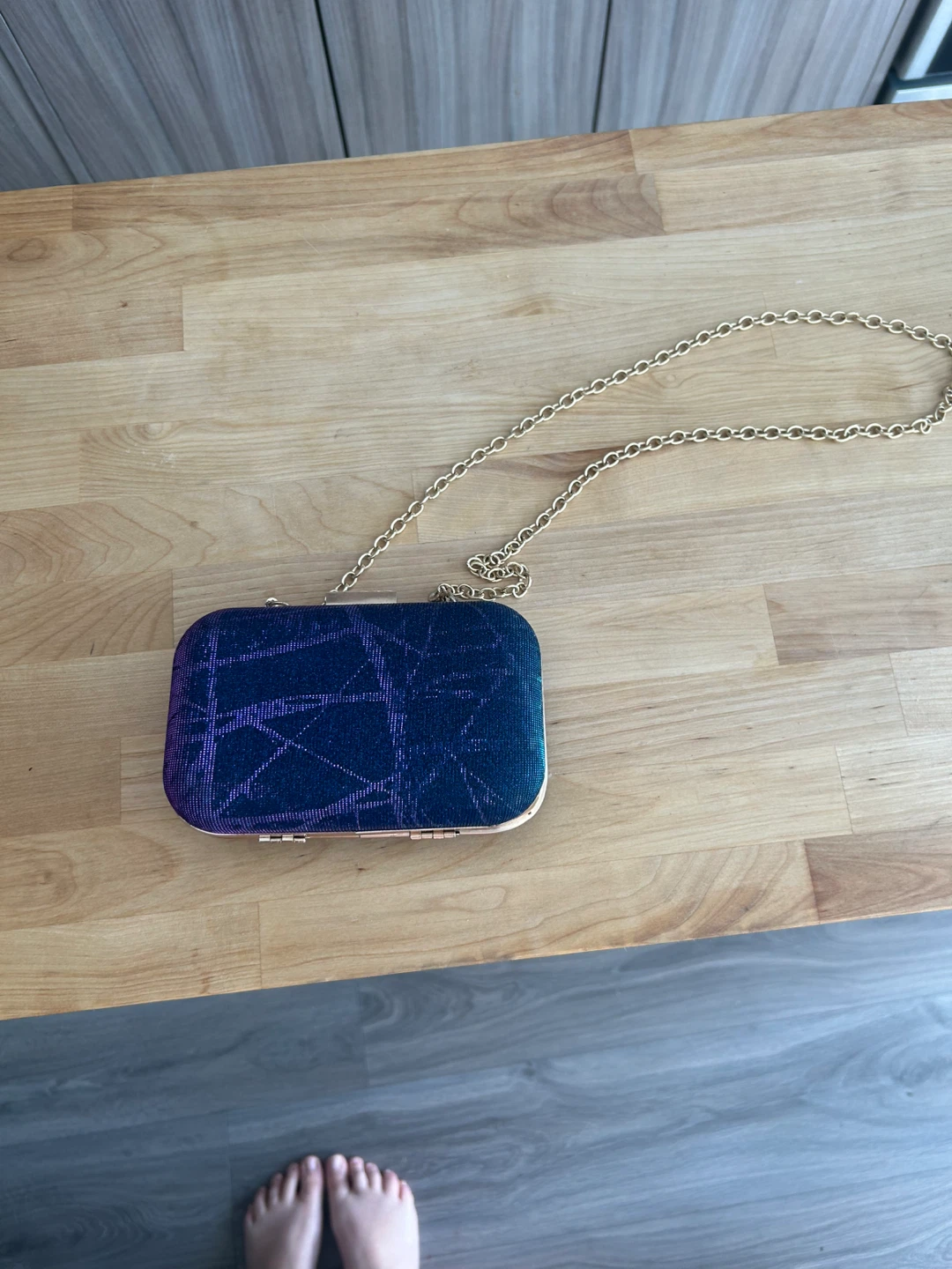 Evening Clutch Bag with Chain Strap