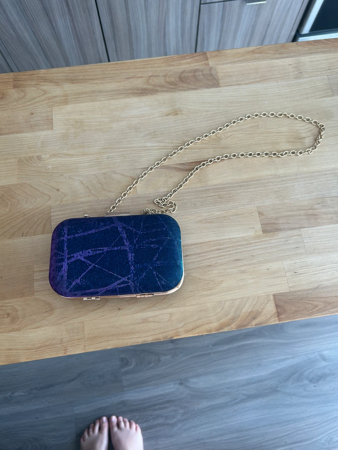 Evening Clutch Bag with Chain Strap - photo 2