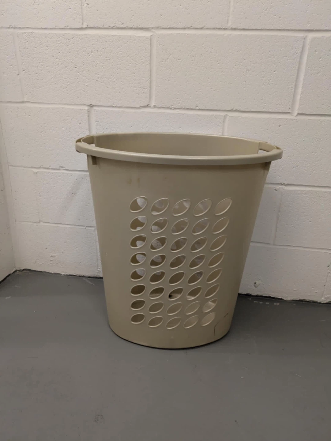 Tan Laundry Basket with Handles