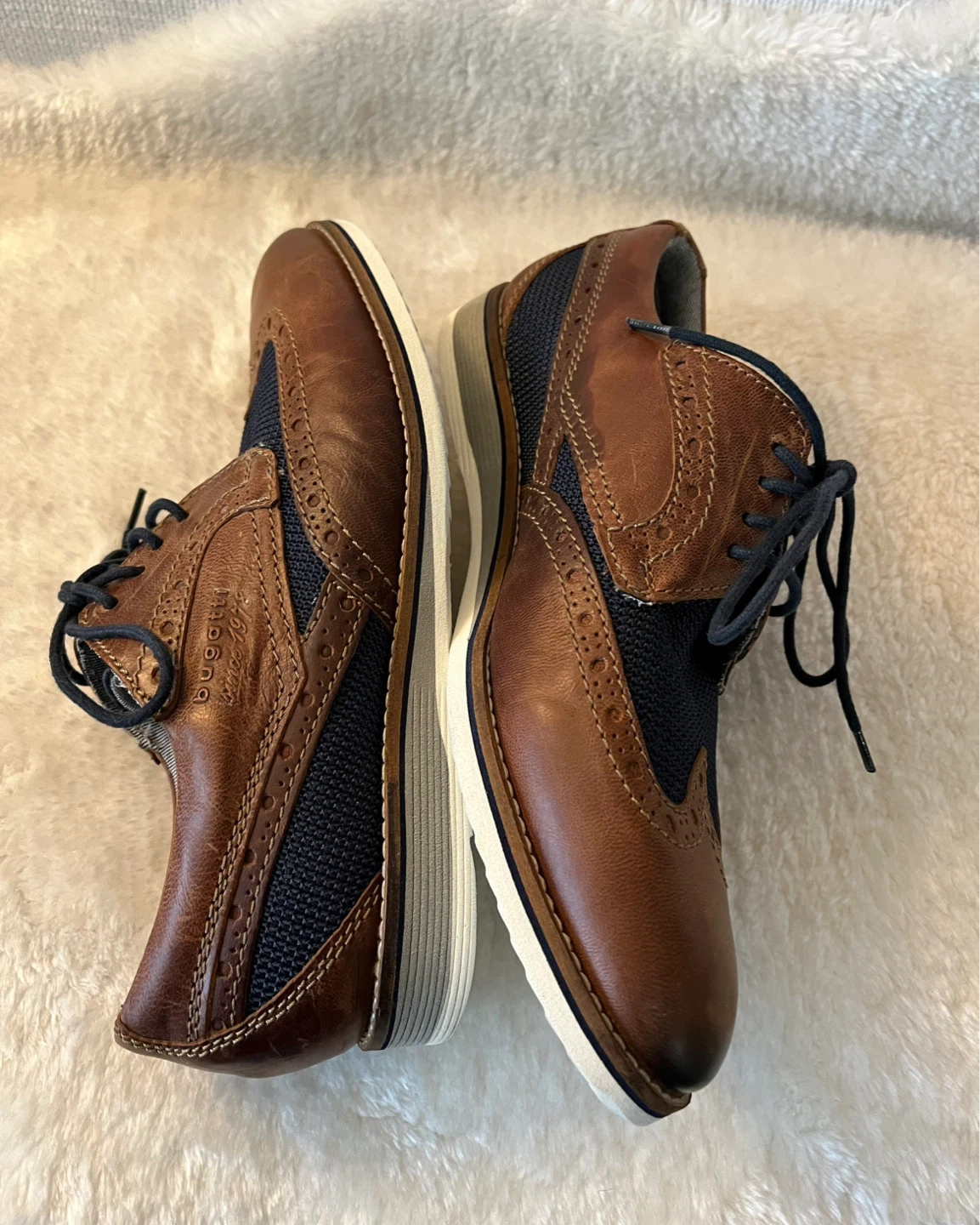 Bugatti Men's Leather Wingtip Brogue Shoes Size 40 - photo 5
