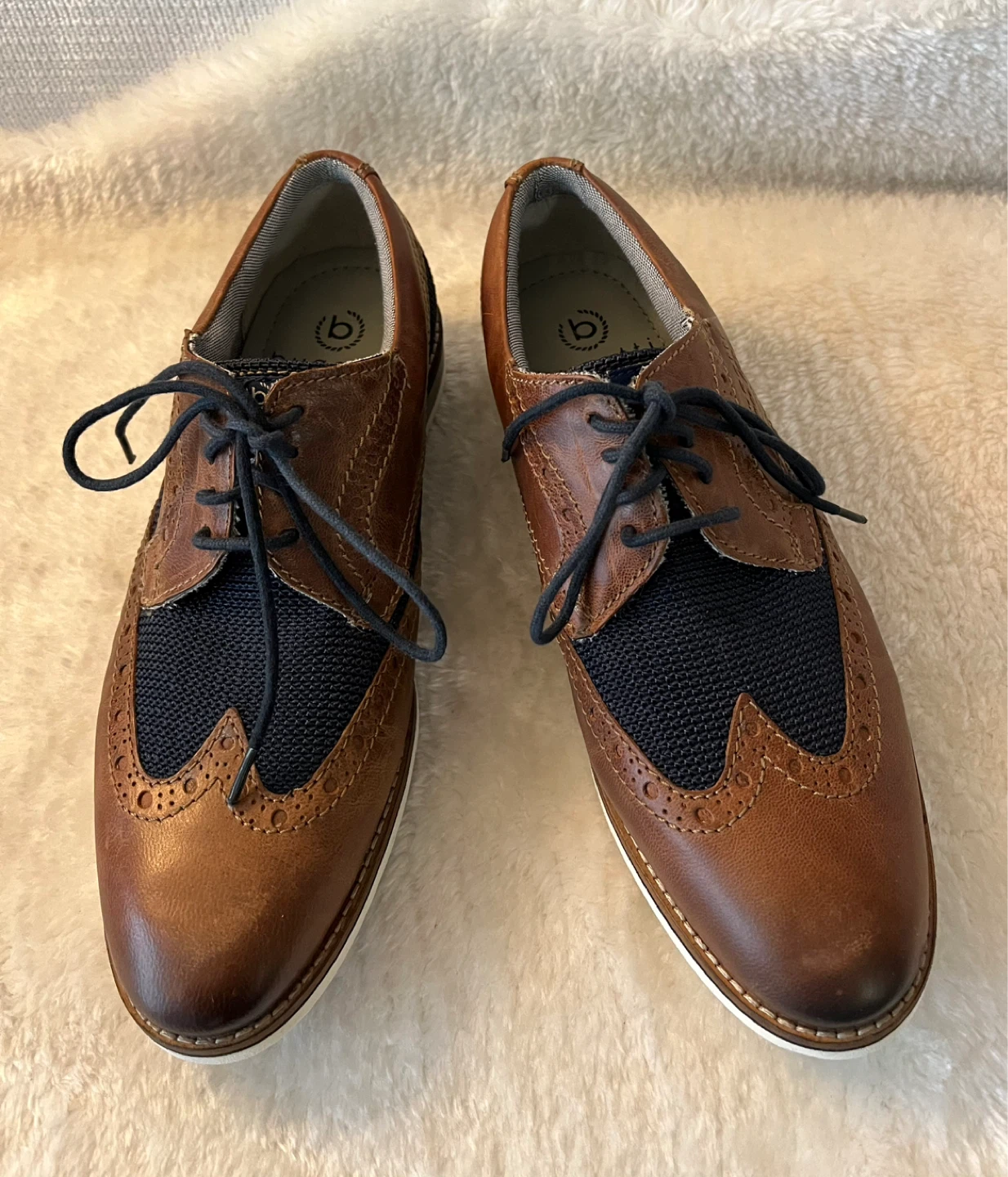 Bugatti Men's Leather Wingtip Brogue Shoes Size 40 - photo 3