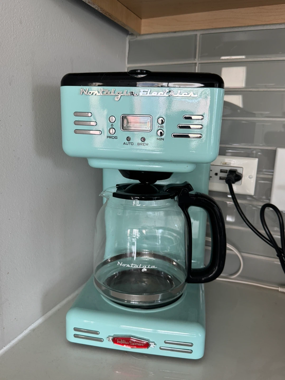 Nostalgia Retro 12-Cup Programmable Coffee Maker - Aqua