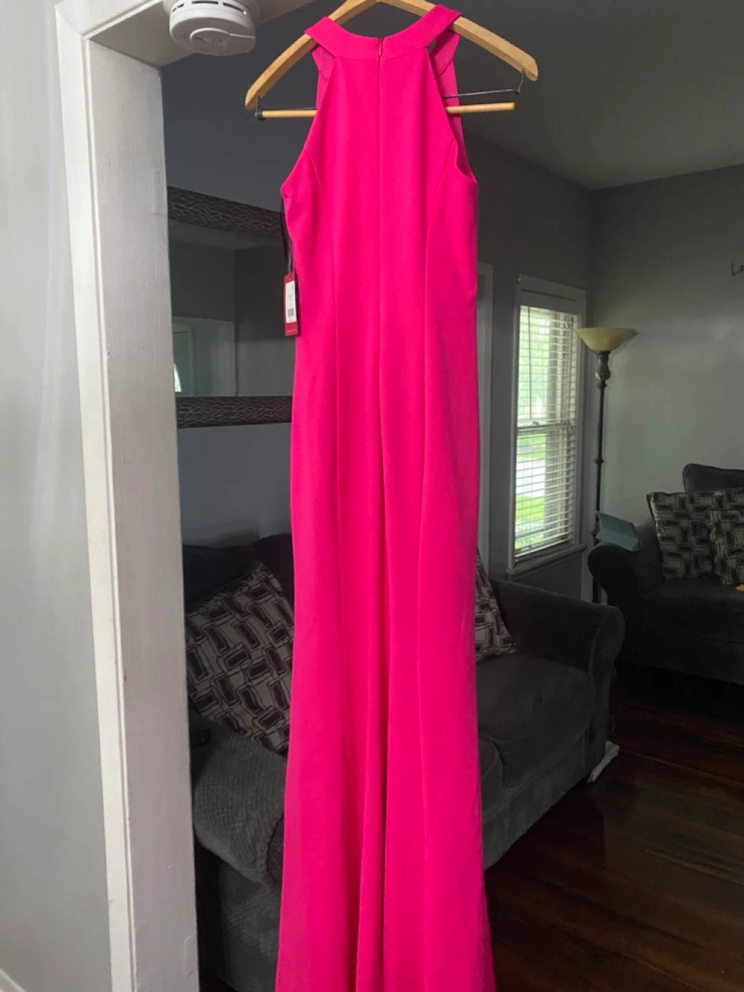 Vince Camuto Hot Pink Halter Neck Maxi Dress Size 4 - photo 3
