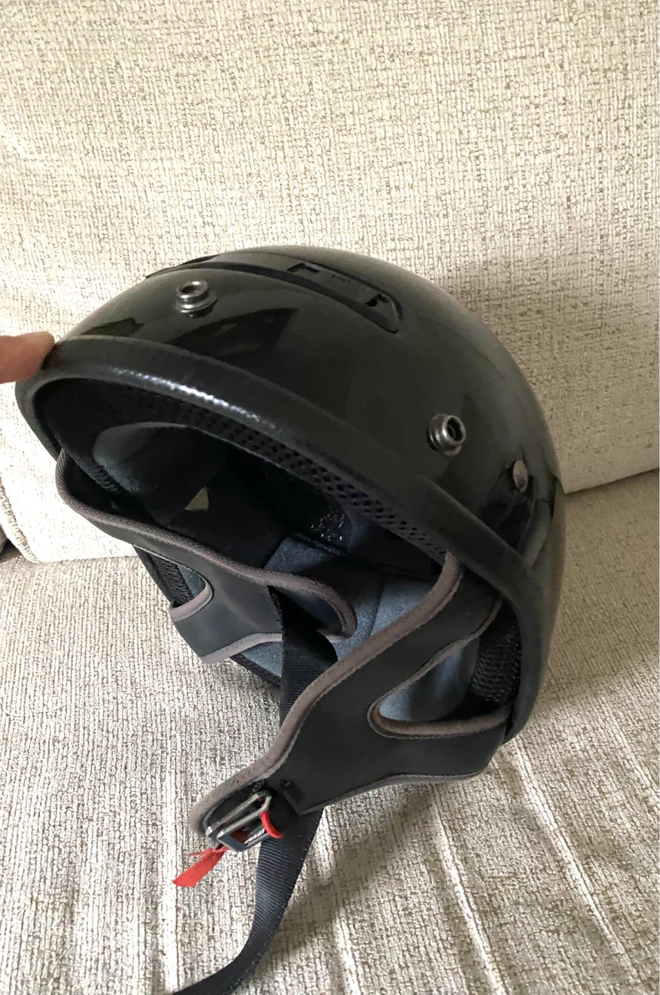 Black DOT Motorcycle Helmet, Size M - photo 3