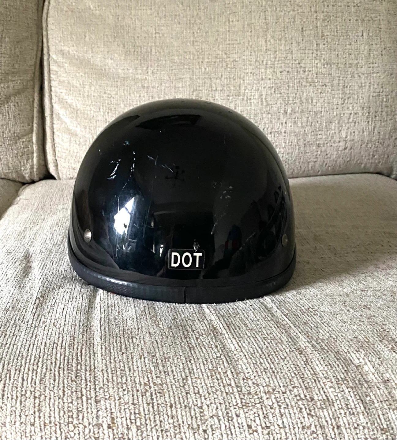Black DOT Motorcycle Helmet, Size M - photo 5