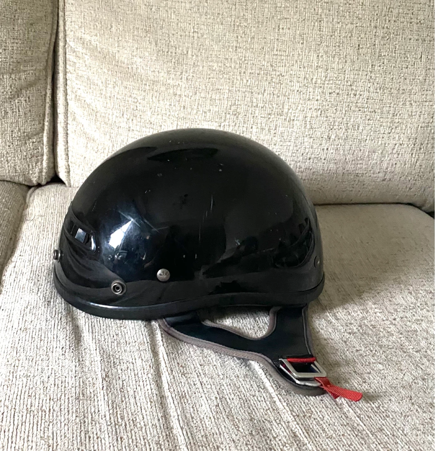 Black DOT Motorcycle Helmet, Size M