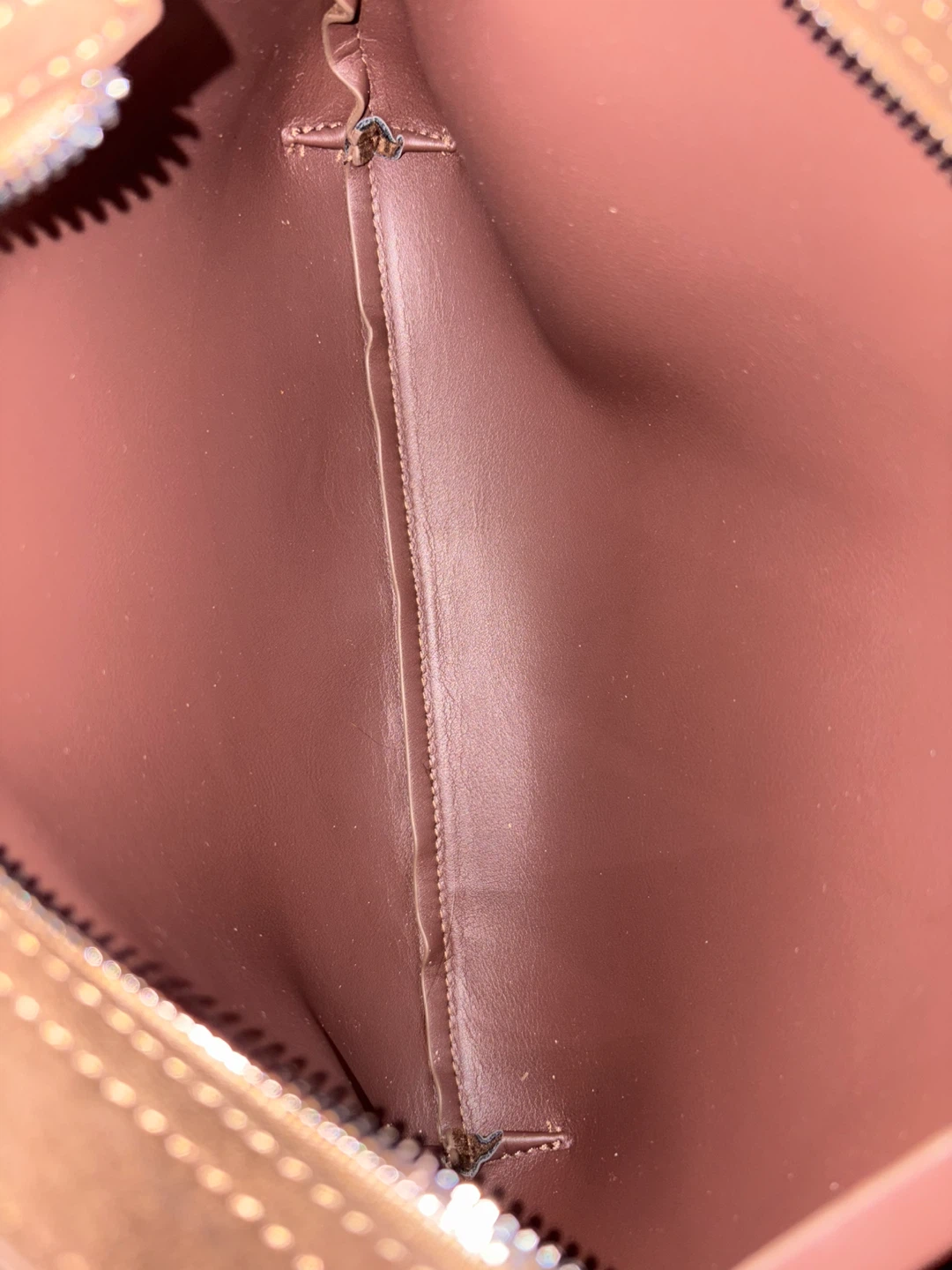 Victoria's Secret Pink Chevron Camera Bag with Gold Chain - photo 4