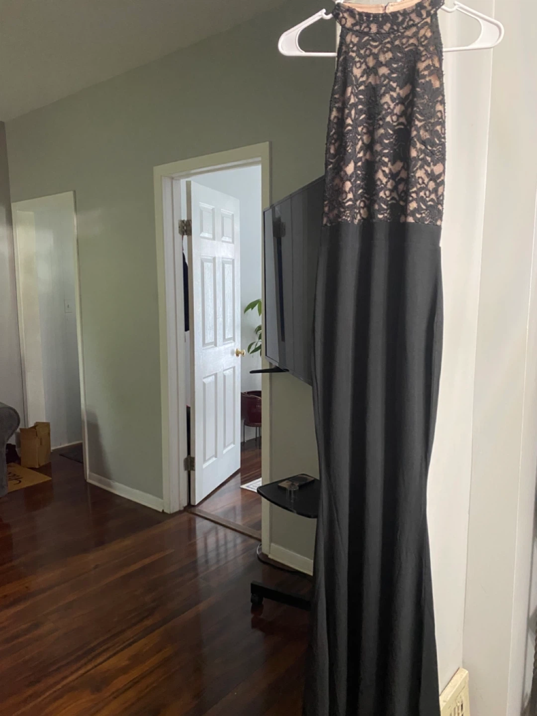 Kephyllis Black Lace Halter Maxi Dress Size M - photo 3