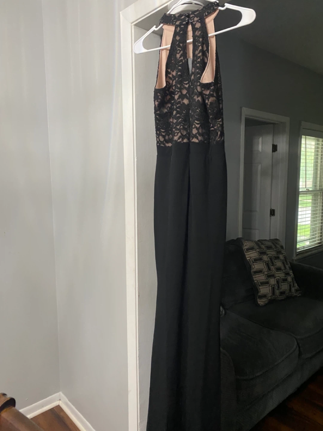 Kephyllis Black Lace Halter Maxi Dress Size M - photo 2
