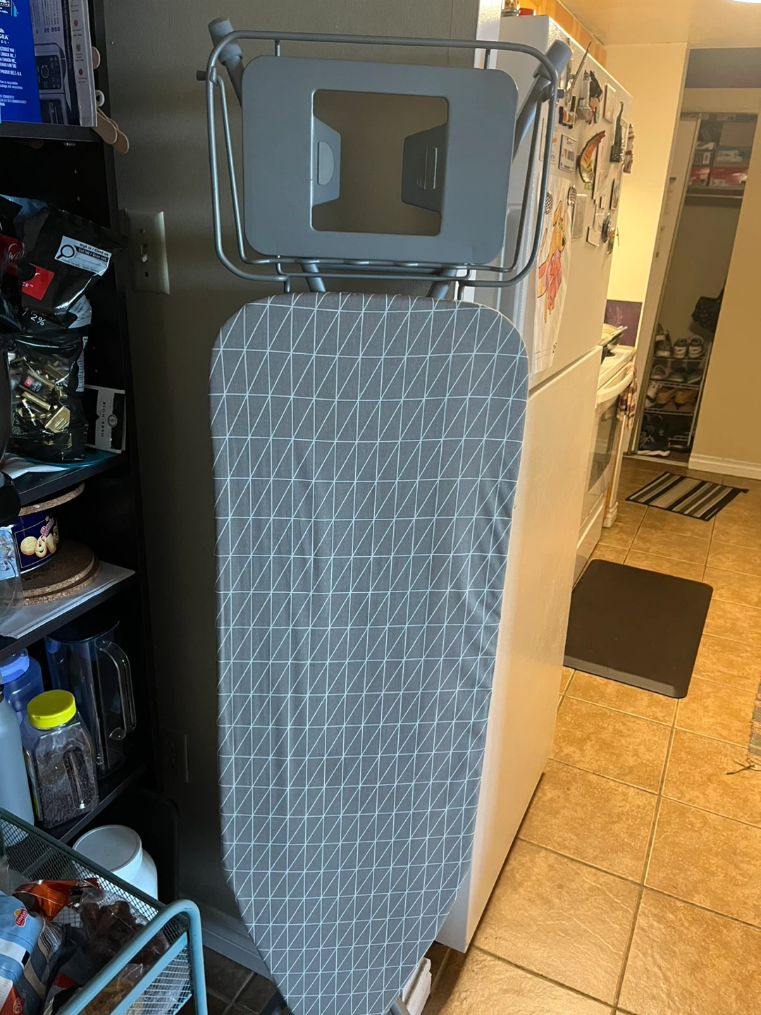 Grey Geometric Ironing Board Cover
