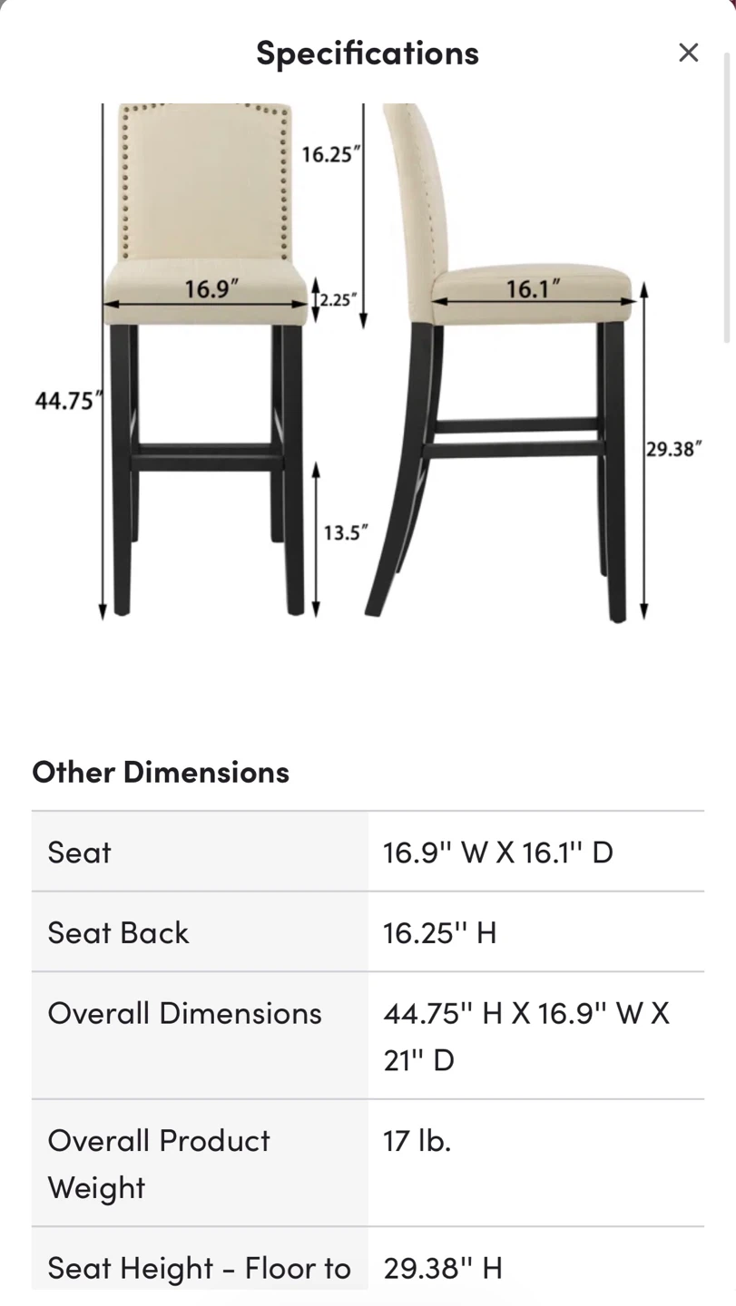 Set of 4 Blue Upholstered Bar Stools with Nailhead Trim - photo 4