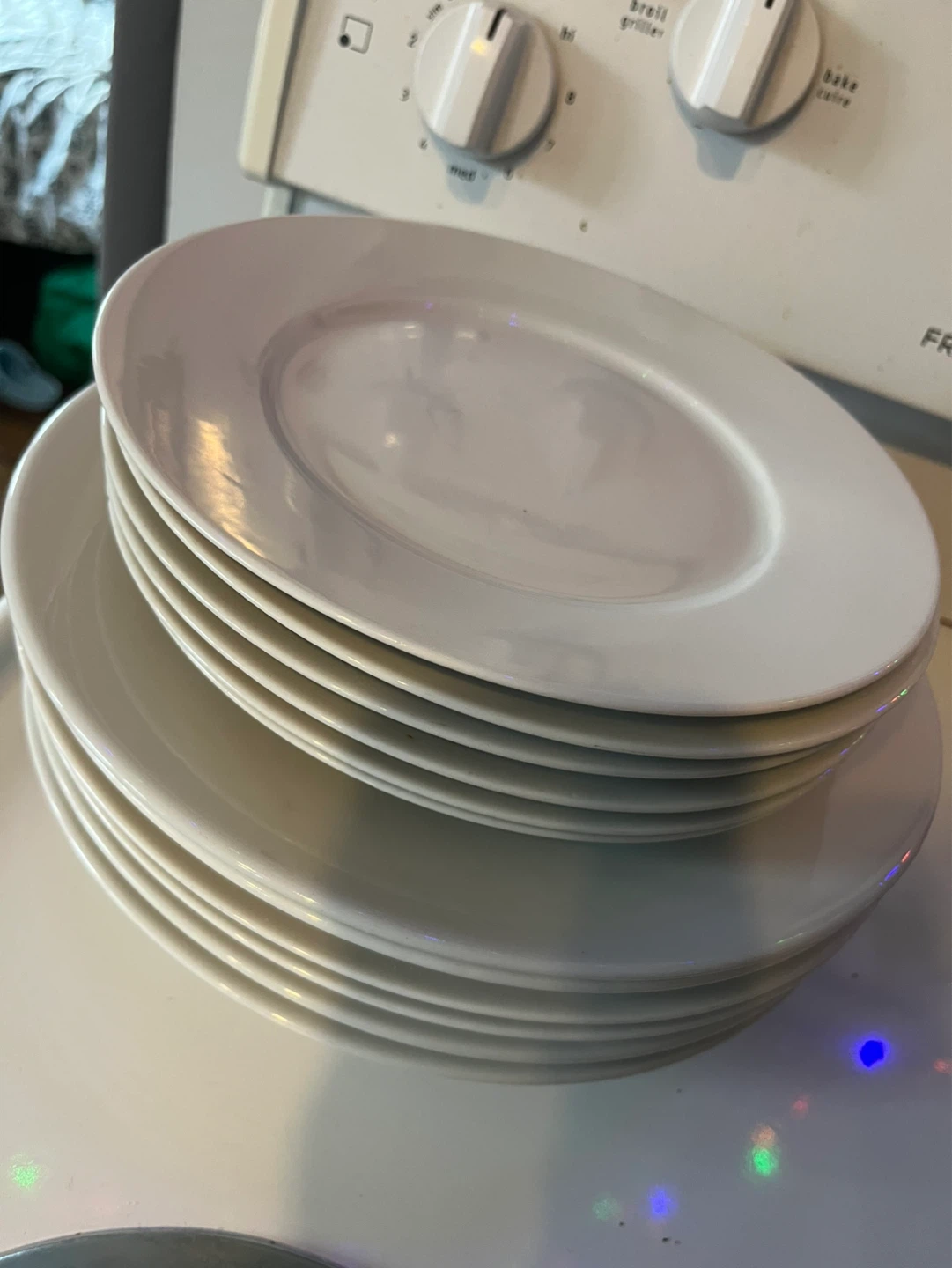 Set of 6 x2 White Dinner Plates - photo 3