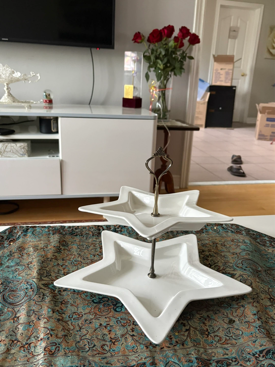 White Star Shaped 2-Tier Serving Stand - photo 2