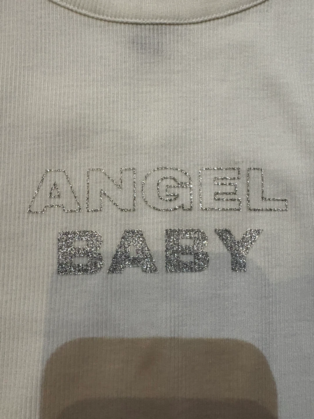 H&M Divided "Angel Baby" Cropped T-Shirt - White, Size S - photo 2