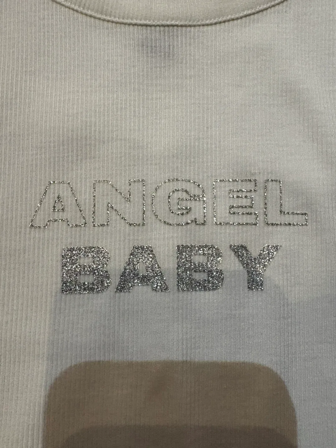 H&M Divided "Angel Baby" Cropped T-Shirt - White, Size S - photo 2
